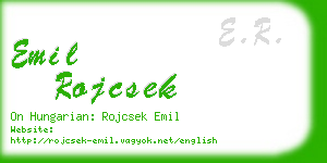 emil rojcsek business card